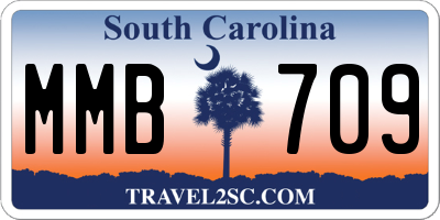 SC license plate MMB709