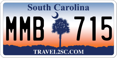 SC license plate MMB715