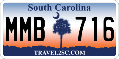 SC license plate MMB716