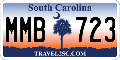 SC license plate MMB723