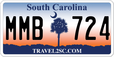 SC license plate MMB724