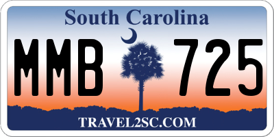 SC license plate MMB725
