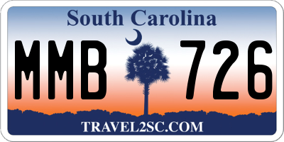 SC license plate MMB726