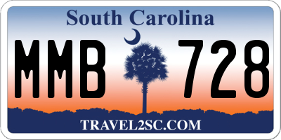 SC license plate MMB728