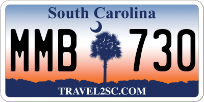 SC license plate MMB730