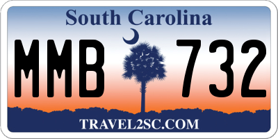 SC license plate MMB732