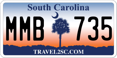 SC license plate MMB735