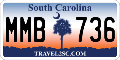 SC license plate MMB736