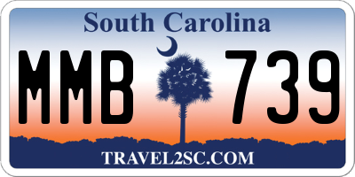 SC license plate MMB739