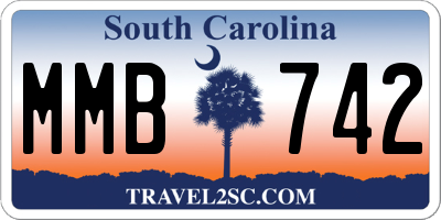 SC license plate MMB742