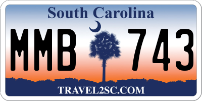 SC license plate MMB743