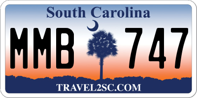 SC license plate MMB747