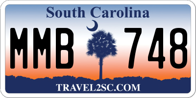 SC license plate MMB748