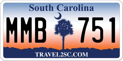 SC license plate MMB751