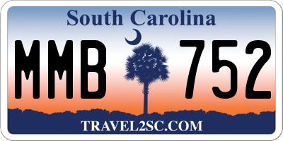 SC license plate MMB752