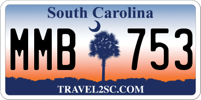 SC license plate MMB753