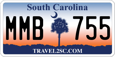 SC license plate MMB755