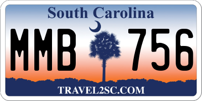 SC license plate MMB756