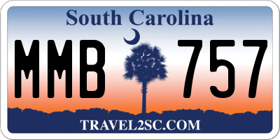 SC license plate MMB757