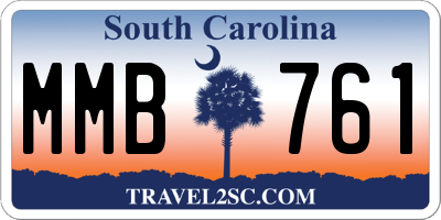 SC license plate MMB761