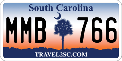 SC license plate MMB766