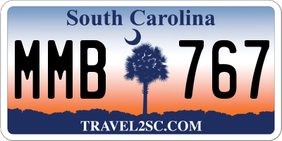 SC license plate MMB767