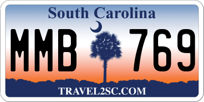 SC license plate MMB769