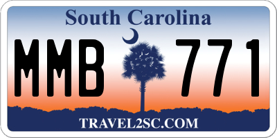 SC license plate MMB771