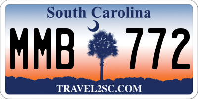 SC license plate MMB772