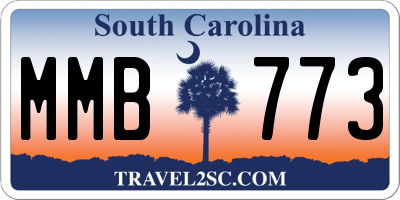 SC license plate MMB773