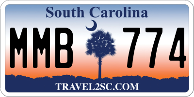 SC license plate MMB774