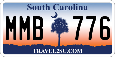SC license plate MMB776