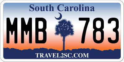 SC license plate MMB783