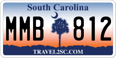 SC license plate MMB812