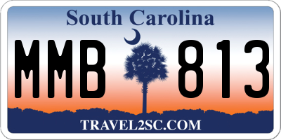 SC license plate MMB813