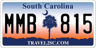 SC license plate MMB815
