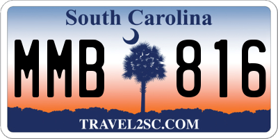 SC license plate MMB816