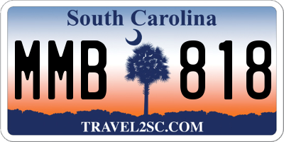 SC license plate MMB818