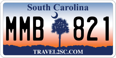 SC license plate MMB821