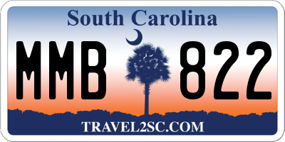 SC license plate MMB822