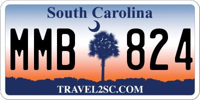 SC license plate MMB824