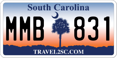 SC license plate MMB831