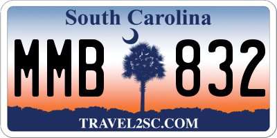 SC license plate MMB832