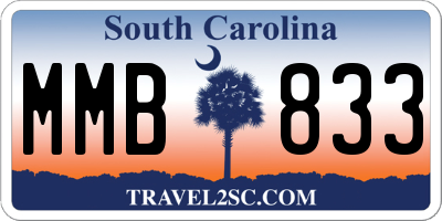 SC license plate MMB833