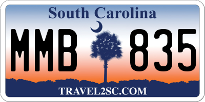 SC license plate MMB835