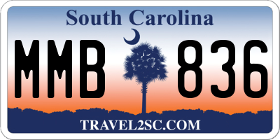 SC license plate MMB836