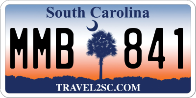 SC license plate MMB841