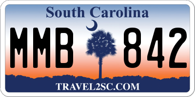 SC license plate MMB842