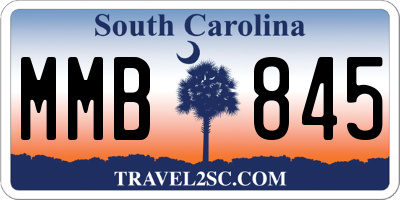 SC license plate MMB845