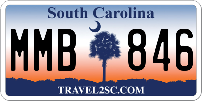 SC license plate MMB846